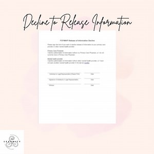 Decline to Release Information Form Template - Etsy Canada