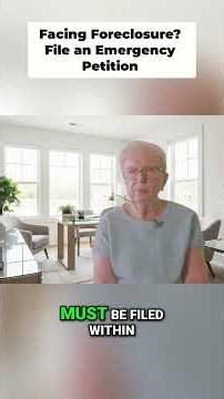 Stop Foreclosure FAST with This Legal Move