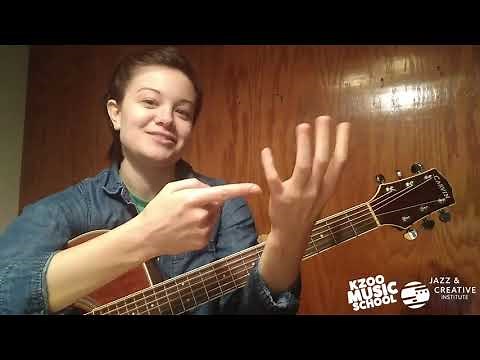 An exercise for correct hand and wrist positioning on guitar for beginners