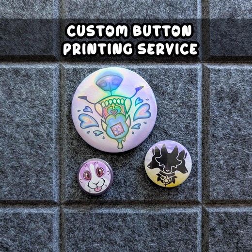 Button Printing Service - Custom Furry Fandom Pinback Buttons - 1" / 1.25" / 2.25" - Etsy