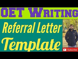 OET Writing Referral Letter|OET Referral Letter Template|Structure Of Letter Writing in OET|
