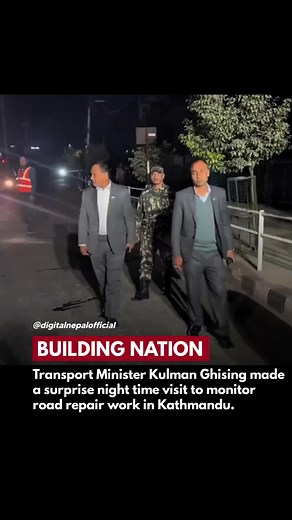 Kathmandu's Nighttime Road Repair Monitoring by Kulman Ghising