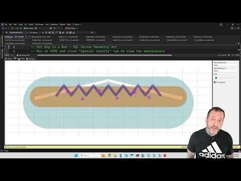 Can you teach us how to draw a hotdog using SQL Server's geometry?