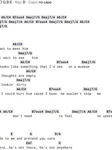 Not Anywhere Chords & Tabs by Alex G ((Sandy) Alex G)