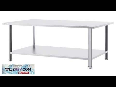 VEVOR Stainless Steel Prep Table 30 x 48 x 34 Inch 880