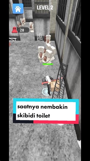 main toilet monster - skibidi toilet ditembakin #fyp #skibiditoilet #toiletmonster #games
