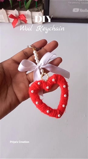 DIY Wool Keychain✨️💖 #diy #viral #craft #shorts #keychain #trending #handmade