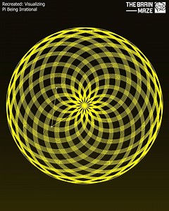 45K views · 399 reactions | Recreated: Visualizing Pi Being Irrational - We re-created a visualization of Pi’s irrational nature—an endless, non-repeating journey brought to life through motion and sound. Based on the original video by Chirag Dudhat, this version expands on the infinite elegance of Pi, turning its unpredictable digits into a flowing visual experience. No loops. No patterns. Just pure mathematical wonder. | The Brain Maze | Facebook