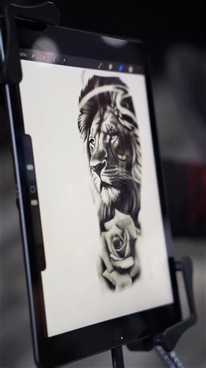 lion tattoo by @michelmiranda99 done at @inkadd_tattoo 📍1846 Mount Royal Av. E ☎️514 523 1321 Walk- ins always welcome!! . . . . . . #mtl #mtltattoo #mtltattooshop #tattoos #mtl