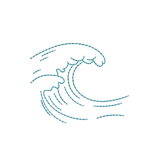 Ocean Waves Machine Embroidery Design, Instant Download - Etsy