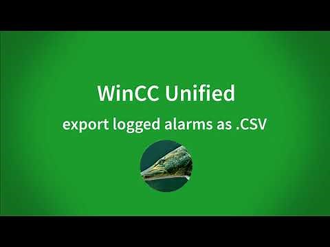WinCC Unified V16: export logged Alarms as a daily .CSV report (last 24h hours) include project