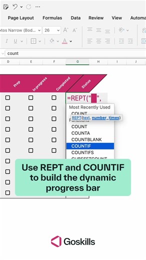 How to Add Checkboxes in Excel (+ a Dynamic Progress Bar) ✅