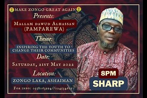 7.4K views · 265 reactions | The very best of Mallam Pamparewa 藍 He will be live and coloured in Ashaiman Zongo Laka. Saturday 21st May 2022. 8PM InshAllah 0558063994 for any inquiries. | Make Zongo Great Again | Facebook
