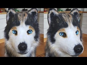 how to make a realistic husky wolf dog mask fursuit diy