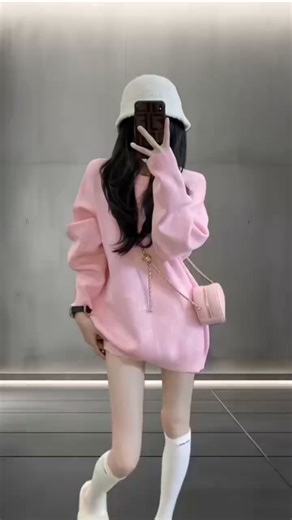 皮尔卡丹（pierre cardin）慵懒风宽松感粉色毛衣冬装2026年秋冬新款针织衫冬季上衣女装 粉色套头毛衣 L (108-118斤内)