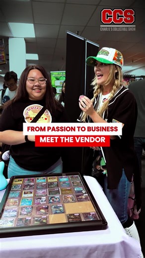 #AskVendors 🎤 We asked our TCG vendors why they started selling cards — and what keeps them coming back. From childhood pulls to community connections, this is the part of the hobby you don’t always see. 🔥 Real stories. Real collectors. Real love for the game! 🤝 If you’ve ever thought about vending, collecting, or just hanging out at a card show — this Weekend is for you! 🎙️ @britsbinder 💼 @breakmyboardtcg . . . #TCGVendors #TCGCommunity #CardShowLife #CharliesCollectibleShow