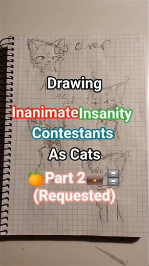 Drawing Inanimate Insanity contestants as cats! part 2 #inanimateinsanity