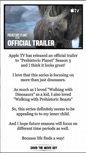 new trailer to Prehistoric Planet!