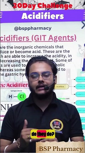 Acidifiers | Gastrointestinal Agents | Pharmaceutical Inorganic Chemistry | B Pharma 1st Semester |