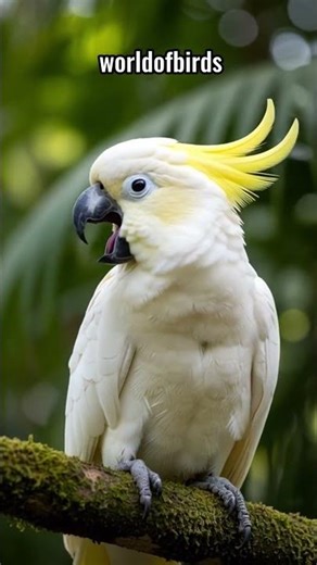 Yellow crested Cockatoo #YellowCrestedCockatoo #Cockatoo #Kakatua #EndangeredBird #worldofbirds