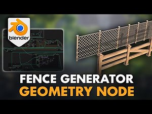 3D Tudor Blender Fence Geometry Node - Effortless Custom Fence Builder