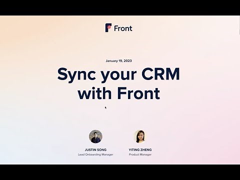 Sync your CRM with Front