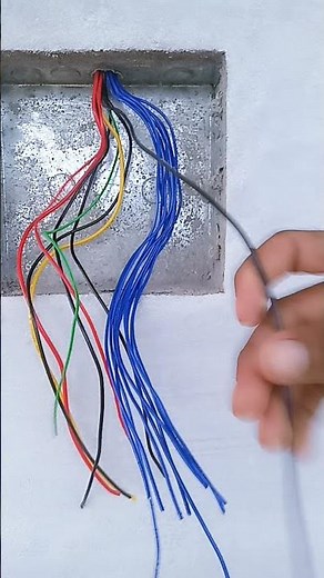 How to electrician make wire color code house wiring in switch board #housewiring #color #coding