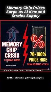 Memory Chip Prices Double as AI Demand Strains Supply. #shorts #news #usa #electronic