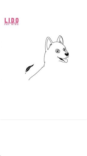 How to Draw a Cute Siberian Husky Easy Dog Drawing for Kids & Beginners #lidoartworks