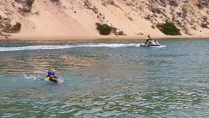 Marine Rescue Sussex Inlet Rescue Water Craft (RWC) training for in water pickups. Our volunteers Dylan and Riley keep their skills “match ready” by practicing these drills. You to could be part of our crew making the water a safer place for the community. Contact our Base on 4442 8100 or send an email to sussexinlet@marinerescuensw.com.au or use this link to lodge your Expression of Interest to join: https://www.marinerescuensw.com.au/become-a-volunteer/apply-to-become-a-volunteer Liza Butler M