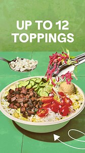 With up to 12 toppings included, the question isn't "which one" but rather "why not all?" Olives, pickles, feta, more! | CAVA