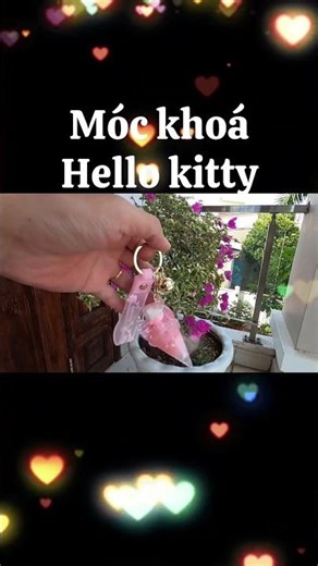 Móc khoá hello kitty hồng hình cây kem #hellokitty #móckhóa #mockhoadep #mockhoaxemay
