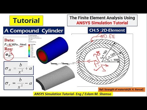 ANSYS Mechanical Tutorial –A Compound Cylinder-Hoop and Radial Stress