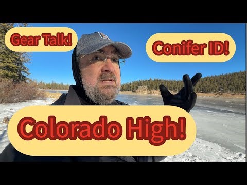 Colorado lake hike with conifer identification and cold weather gear recommendations.