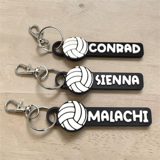 Personalized Volleyball Keychain | Custom Name Bag Tag for Players Coaches - Etsy