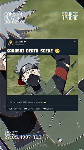 KAKASHI DEATH SCENE 🥺