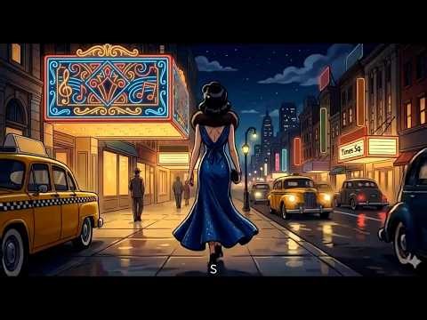 1940s New York Night Walk – Slow Jazz & Vintage City Vibes