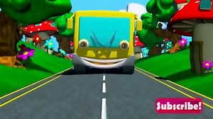 The Wheels On The Bus | Animation | Cartoon | English Nursery Rhymes for Children | Kids songs