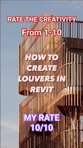 How to create a custom louvers in Revit. #shorts #revit #architecture
