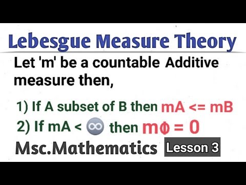 Countable Additivity of Measurable sets | Lebesgue Measure | Real Analysis | Msc.Mathematics