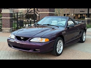 Beauty Eh? RARE Canadian Deep Violet 1996 Ford Mustang GT Convertible 5sp with only 14k miles!