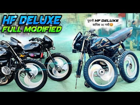 ⚜️Hf Deluxe Modified💯|🚀Big S Alloy Wheel Install In🔥Hf Deluxe📈|✅Splendor Full Modified🔱|💯Price?