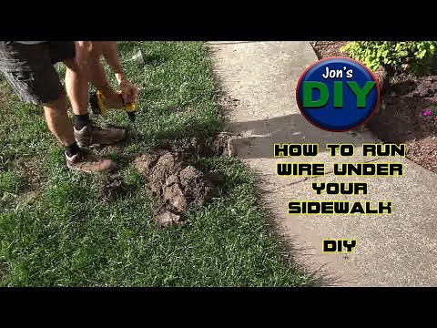 How to Install Wire Under a Sidewalk for Landscape Lighting / Jon's DIY