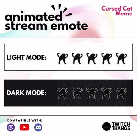 Animated Cursed Cat Meme Twitch Emote - Etsy