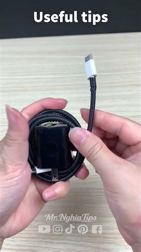Tips for tying your phone charging cable (120)