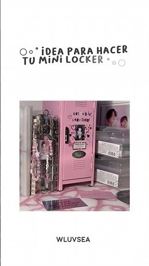 Mini locker para decorar tu escritorio ୨୧ #tutorial #kpop #aesthetic #diy