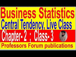 Business Statistics// Introduction // Chapter-2 // Live Class -3