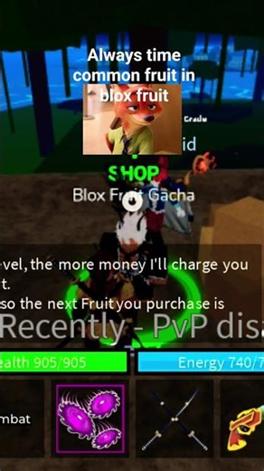 Always time common fruit in blox fruit sprike spring rocket spin