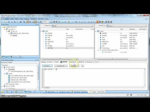 BODS Tutorial 008: Query Transform in Data Services