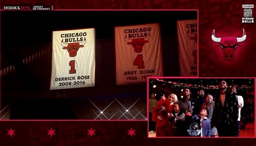 Derrick Rose's No.1 jersey is officially in the rafters 🌹 What a moment 🥹❤️ | Basketball Forever